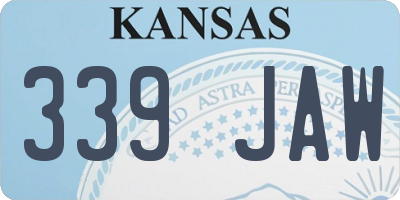 KS license plate 339JAW