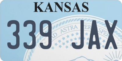 KS license plate 339JAX