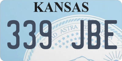 KS license plate 339JBE