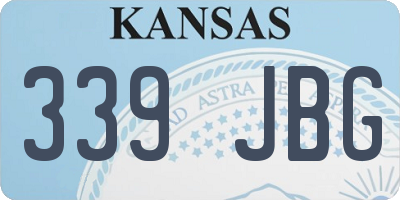 KS license plate 339JBG