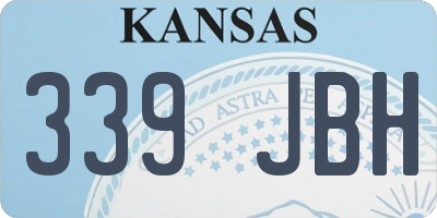 KS license plate 339JBH