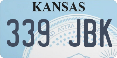 KS license plate 339JBK