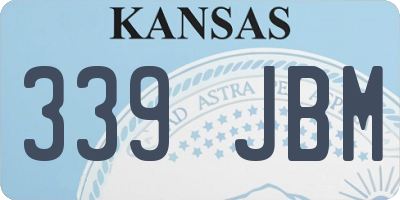 KS license plate 339JBM