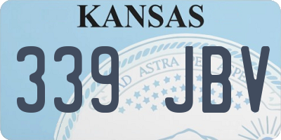 KS license plate 339JBV