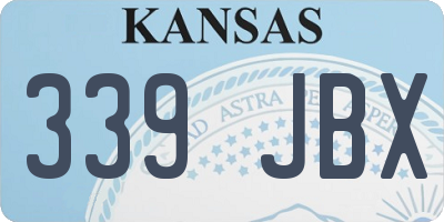 KS license plate 339JBX