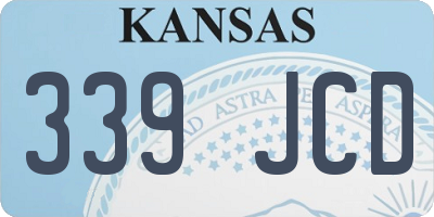KS license plate 339JCD