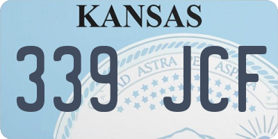 KS license plate 339JCF