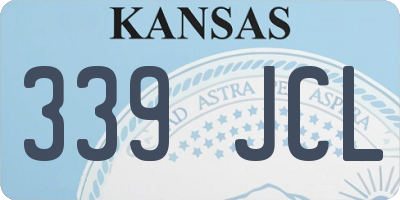 KS license plate 339JCL