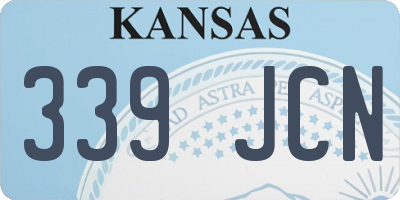 KS license plate 339JCN