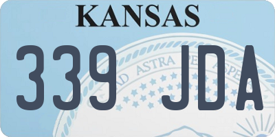 KS license plate 339JDA
