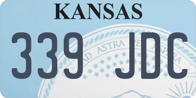 KS license plate 339JDC
