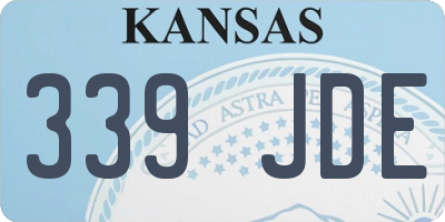 KS license plate 339JDE