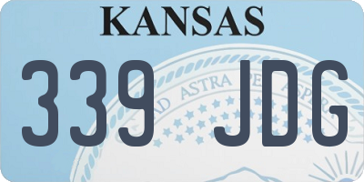 KS license plate 339JDG
