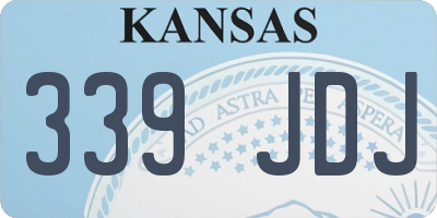 KS license plate 339JDJ