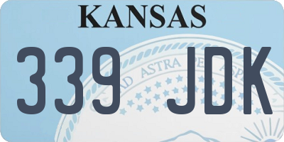 KS license plate 339JDK