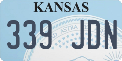 KS license plate 339JDN
