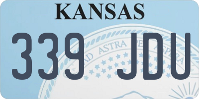 KS license plate 339JDU