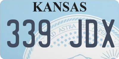 KS license plate 339JDX