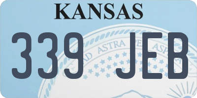 KS license plate 339JEB