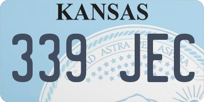 KS license plate 339JEC