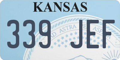 KS license plate 339JEF