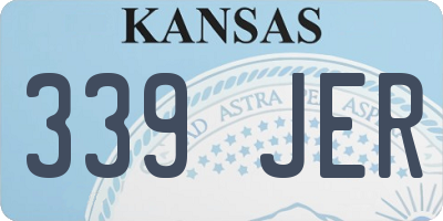 KS license plate 339JER