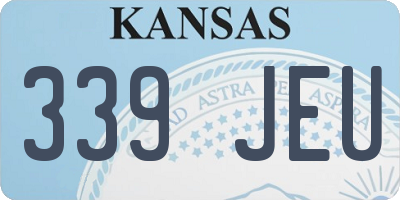 KS license plate 339JEU