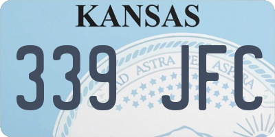 KS license plate 339JFC