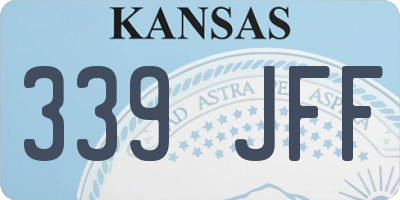 KS license plate 339JFF