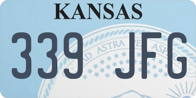 KS license plate 339JFG