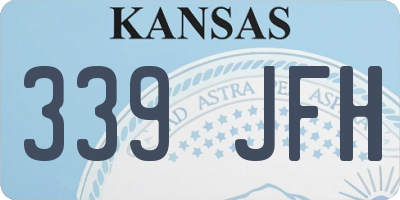 KS license plate 339JFH