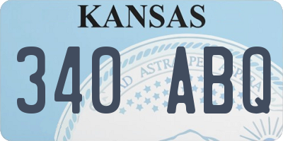 KS license plate 340ABQ