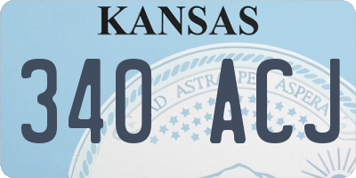 KS license plate 340ACJ