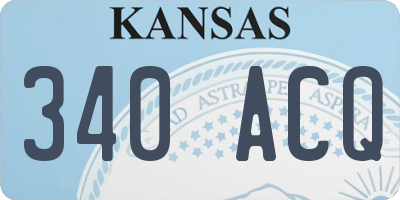KS license plate 340ACQ