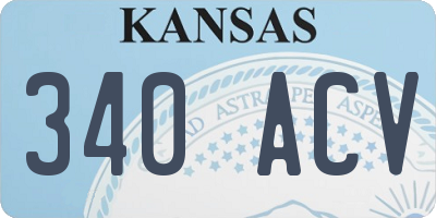 KS license plate 340ACV
