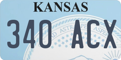 KS license plate 340ACX