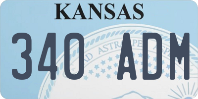 KS license plate 340ADM