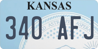 KS license plate 340AFJ