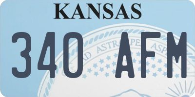 KS license plate 340AFM