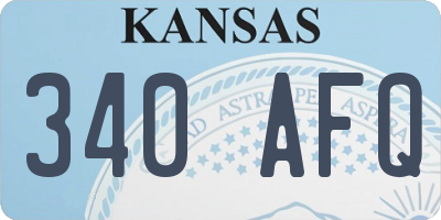 KS license plate 340AFQ