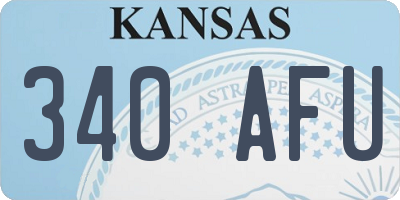 KS license plate 340AFU