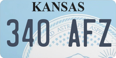 KS license plate 340AFZ