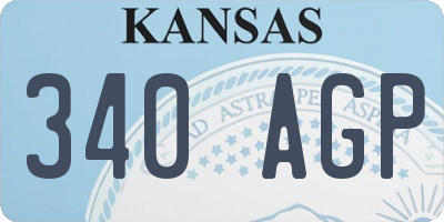 KS license plate 340AGP