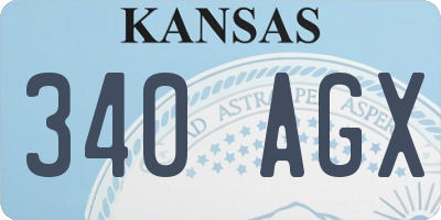 KS license plate 340AGX