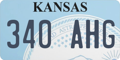 KS license plate 340AHG