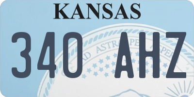 KS license plate 340AHZ