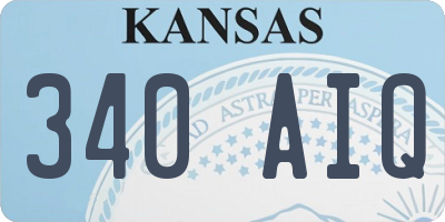 KS license plate 340AIQ