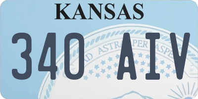 KS license plate 340AIV