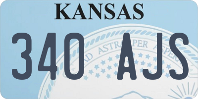 KS license plate 340AJS