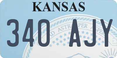 KS license plate 340AJY